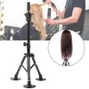 Wig Head Stand Mannequin Tripod Hairdressing False Head Mold Stand