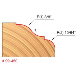 Freud 2-1/2" (Dia.) Table Edge & Handrail Bit with 1/2" Shank (99-450)