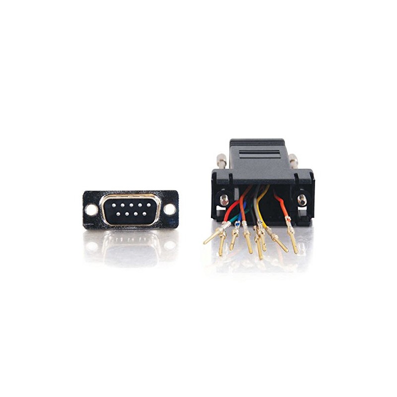 C2G 02947 RJ45 to DB9 Male Serial RS232 Modular Adapter,