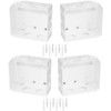 4pcs Box Mounting Bracket 2sets for High Profile Blinds 2inch