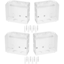 4pcs Box Mounting Bracket 2sets for High Profile Blinds 2inch White Color Window Blinds Headrail Hold Bracket