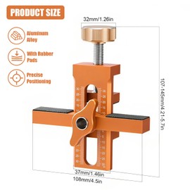 IMeanTop Cabinet Door Mounting Jig Adjustable Aluminium Alloy Cabinet Door Installation Positioner Jig for Quick and Accurate Setup Most Frameless Cabinets