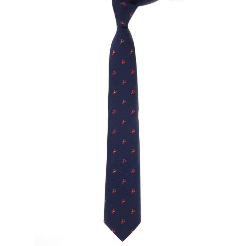MENDEPOT - Corbata con diseño de langosta, color rojo y