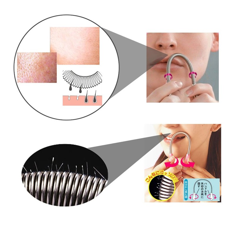 The Elixir Beauty Manual Portable Spring Facial Hair Remover Epilator