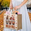 NBIAN Autumn Pumpkin Canvas Tote Bag - Large Reusable Grocery