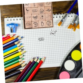 LIFKOME 16pcs Creative Wooden Seal Set DIY Craft Tool for Meticulous Patterns for Scrapbooking Journals and Hand Account Decoration Durable Beech Wood Stamps