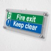 V Safety Fire Exit/Keep Clear - 300 x 100 mm