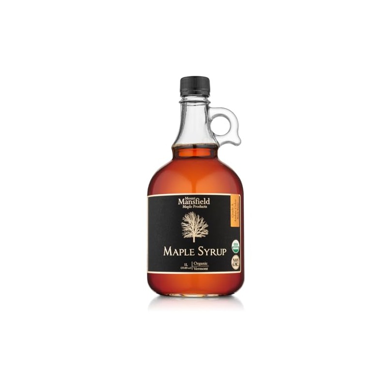 Mansfield Maple Certified Organic Pure Vermont Maple Syrup in Glass