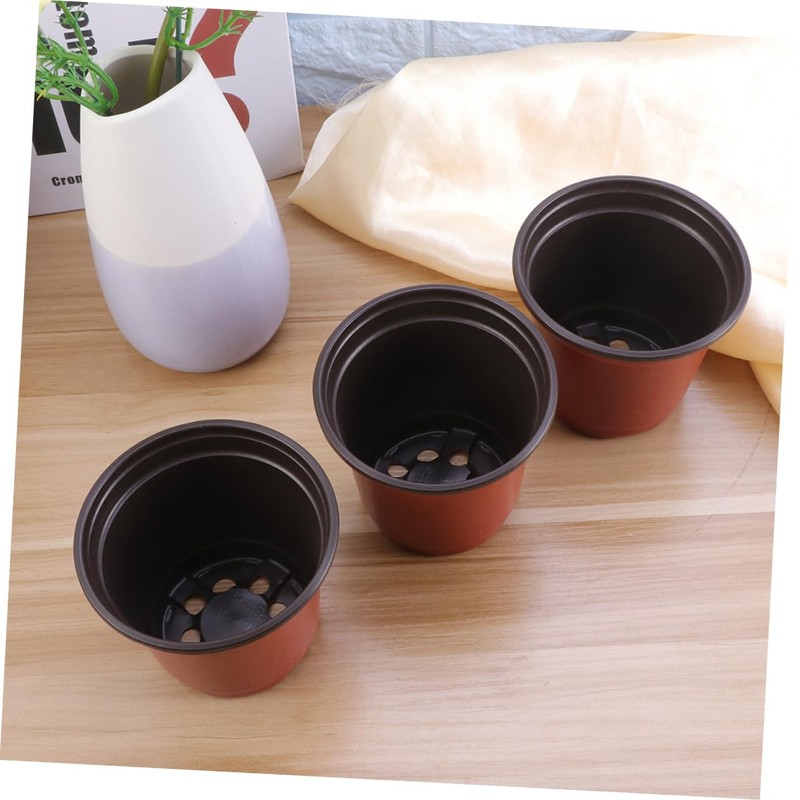 Kisangel 100PCS Plastic Flower Pot Creative Breathable Succulent Planters Diameter