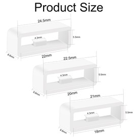 Meliya 6 Pcs Watch Band Keepers, 18mm/20mm/22mm Silicone Watch Strap Holder Loop Watch Strap Keeper Replacement Watch Band Fastener Rings for Smart Watch Band (White)