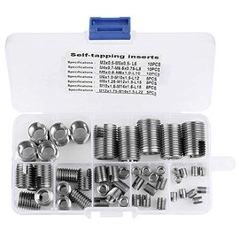 50Pcs Self Tapping Screws Stainless Steel Thread Repair Inserts Nut Repairing Inserts
