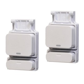 Garage Door Bracket Compatible with SimpliSafe Entry Sensor, Easy Setup, Durable Build, Pre-Installed Double-Sided mounting Tape & Pre-Cut Holes (Screws Included) (2 Pack)