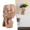 Girl Head Flowerpot Fadeless Durable Resin Face Planter Decorative Succulent