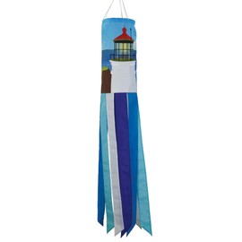 In the Breeze 5131 Lightouse 40-Inch Windsock-Colorful Outdoor Décor, Coastal Lighthouse