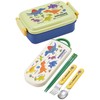 Skater TACC2AG-A Trio Set, Chopsticks, Spoon, Fork, Dinosaurus, Picture, Antibacterial,