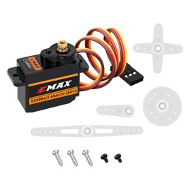 EMAX ES08MA II Micro Servo, 12g Metal Geared Analog Servo for RC Models, Robot Arm, STEM & Raspberry Pi Projects (4 Pack)