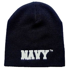 AES 8" U.S. Navy USN Letters Military Embroidered Beanie Skull Cap Hat 602D