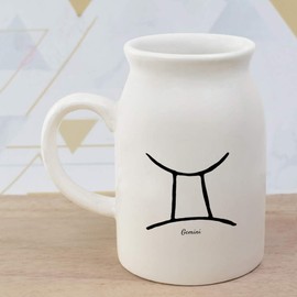 300ml 'Gemini Zodiac Symbol' Ceramic Milk Jug (MJ00014379)