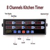 Professional Commercial 8 Channels Digital Kitchen Timer Loud Alarm for