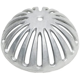 EquipmentBlvd FS-DS Aluminum Dome Strainer, Floor Sink Drain Cover for 12" Floor Sink. 5-1/4" Diameter (1 pcs)