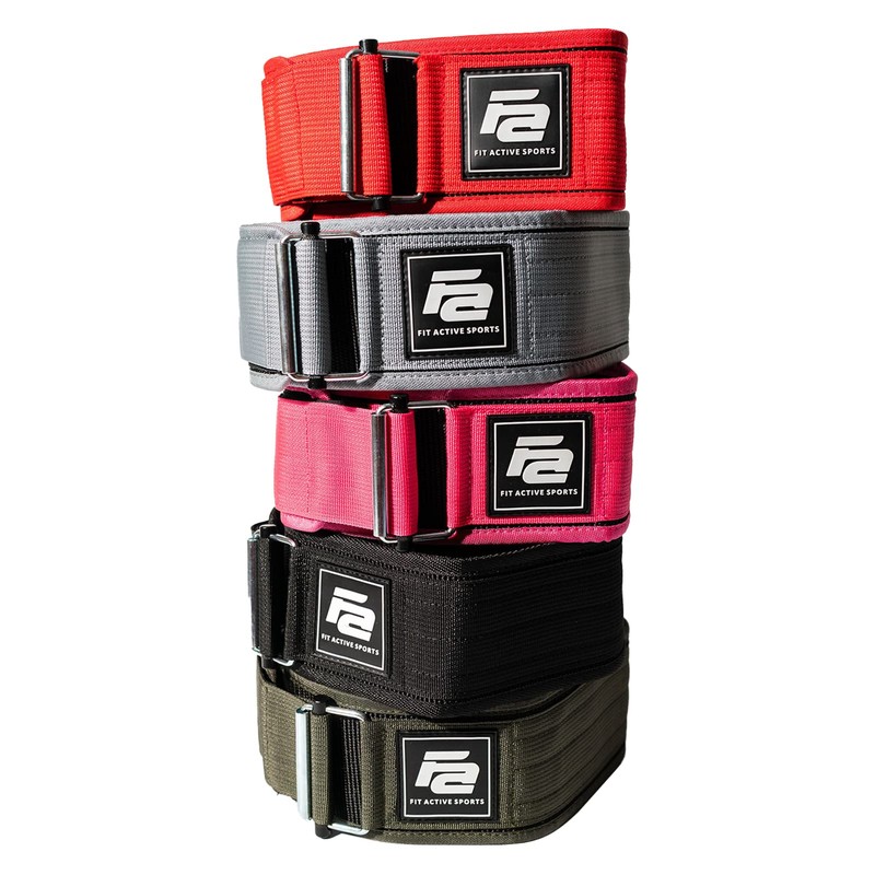 Fit Active Sports Cinturón de levantamiento de pesas con autobloqueo