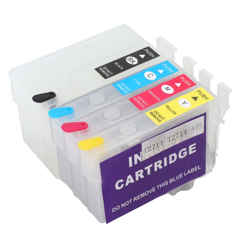 4 Colors Ink Cartridge with Permanent Chip Printer Refill Ink