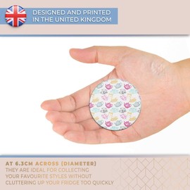 Destination Vinyl ltd Magnet for Refrigerator, Fridge - Cute Retro Teacup Party Teapot Tea for Office, Cabinet and Whiteboard, Magnetic Stickers, 8714