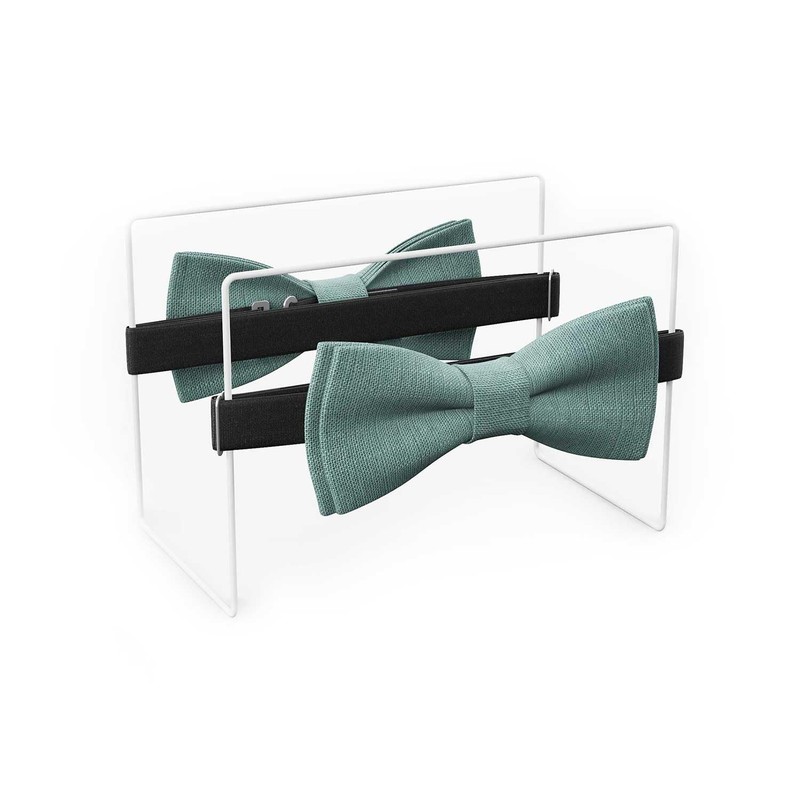MAY-TIE Herren Fliege Set | Hochzeitsfliege vegan vorgebunden | Leinen