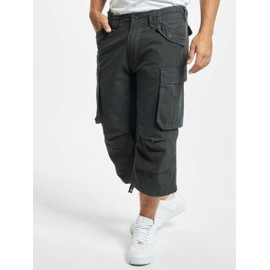 Brandit Industry Men's 3/4-Length Cargo Shorts, Various Colours, Sizes S to 7XL (Brandit Industry 3/4 Herren Cargo Short) - charcoal, size: xl