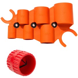 1/4 Inch to 1 Depth Gauge and Pipe Deburring Tool Kit 2 Pack Inner-Outer Reamer Pipe Tubing Chamfer Tool Copper Reamer for PVC, PPR, Copper, Brass, Aluminum Pipe