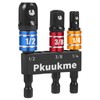 Pkuukme 3PCS Impact Socket Adapter Set - 1/4", 3/8", 1/2"