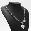 UALGL Heart Necklace Heart Bracelet Lock Necklace Lock earring for