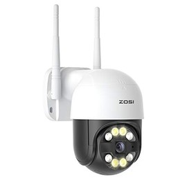 ZOSI C289 1080P WiFi Pan/Tilt Outdoor Security Camera, Home Surveillance PTZ IP Camera Support Smart Light, Color Night Vision, 2-Way Audio, Motion Detection, Phone Remote, Waterproof Setting