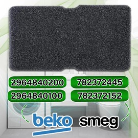 Sponge Filter for Dryers Size 243 x 153 x 12 mm Original Code 782372445 782372152 for Smeg 2964840100 2964840200 for Beko for Arcelik - ONIX TECH