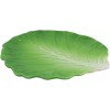 Ebros 12" Wide Green Cabbage Leaf Shaped Serving Plate Dish