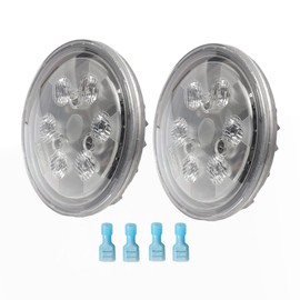 AGP.1978 2PCS Par36 LED Tractor Light Round Flood Lamp 5000K LED Work Light 12V Sealed Beam Compatible with John Deere Tractor 4430 3010… (Flood Beam)