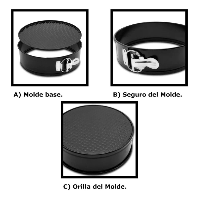 Moldes Pasteles Repostería Desmontables Para Tartas 3 Piezas