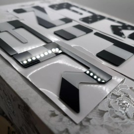 Advanced Trims Blackout Flag Raised Tailgate Letters 2022 - 25 Nissan Frontier Plastic Inserts