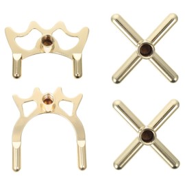 Mipcase 4Pcs Professional Billiard Cue Bridges Rust Metal Snooker Rack Portable and Skid Design for Optimal Angles Pool Table Accessory