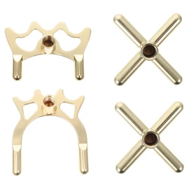 Mipcase 4Pcs Professional Billiard Cue Bridges Rust Metal Snooker Rack Portable and Skid Design for Optimal Angles Pool Table Accessory