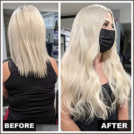 Sunny Nano Tip Hair Extensions Blonde Micro Nano Hair Extensions Platinum Blonde 14Inch For Girls Nano Bead Hair Extensions Human Hair Invisible Nano Loop Hair Extensions White Blonde 50g