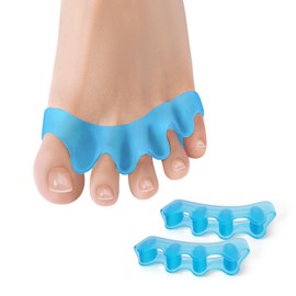 12 Pack Toe Separators - Correcting Bunions and Restoring Toes to Their Original Shape for Men and Women, Toe Spacers Bunion Corrector (Blue)