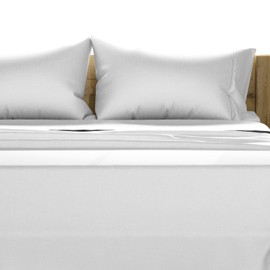 TEXAS LINEN CO. 100% Egyptian Cotton Sheets California King Size - 1200 Thread Count 4 PC Cal King Sheets Egyptian Cotton, Cooling Sateen Sheets, High Thread Count Sheets California King - Light Grey