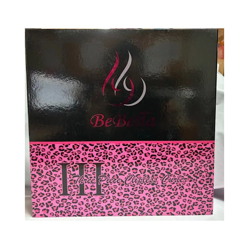 Bebella 3 PIECE CLIPLESS CURLER GIFT SET(PINK LEOPARD 9-18MM 18-25MM,