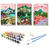 UNIQUORS Paint by Numbers Adult Landscape with Frame, Pack of