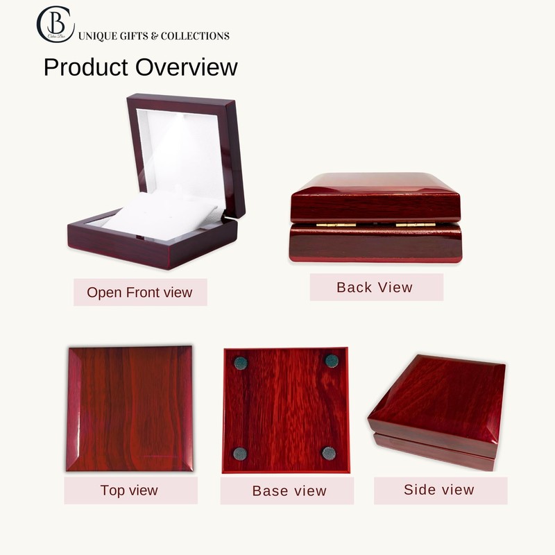 Necklace Box with LED Light – Small Jewelry Display Case