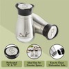 Stainless Steel Salt and Pepper Shaker Set with Glass Bottom,