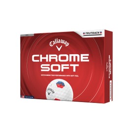Callaway Golf Chrome Soft 2026 - Palline da golf Tru Track, colore: Blu/Rosso