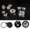 Magnifying Glass, Pocket Folding Loupe with Protective Leather Case 6X