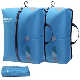 2 Pack Reusable Vacuum Bags for Travel,Waterproof Professional IP67 Zipper Reusable Vacuum Compression Bags,Space Saver Bags for Suitcases Backpack(No Pump)